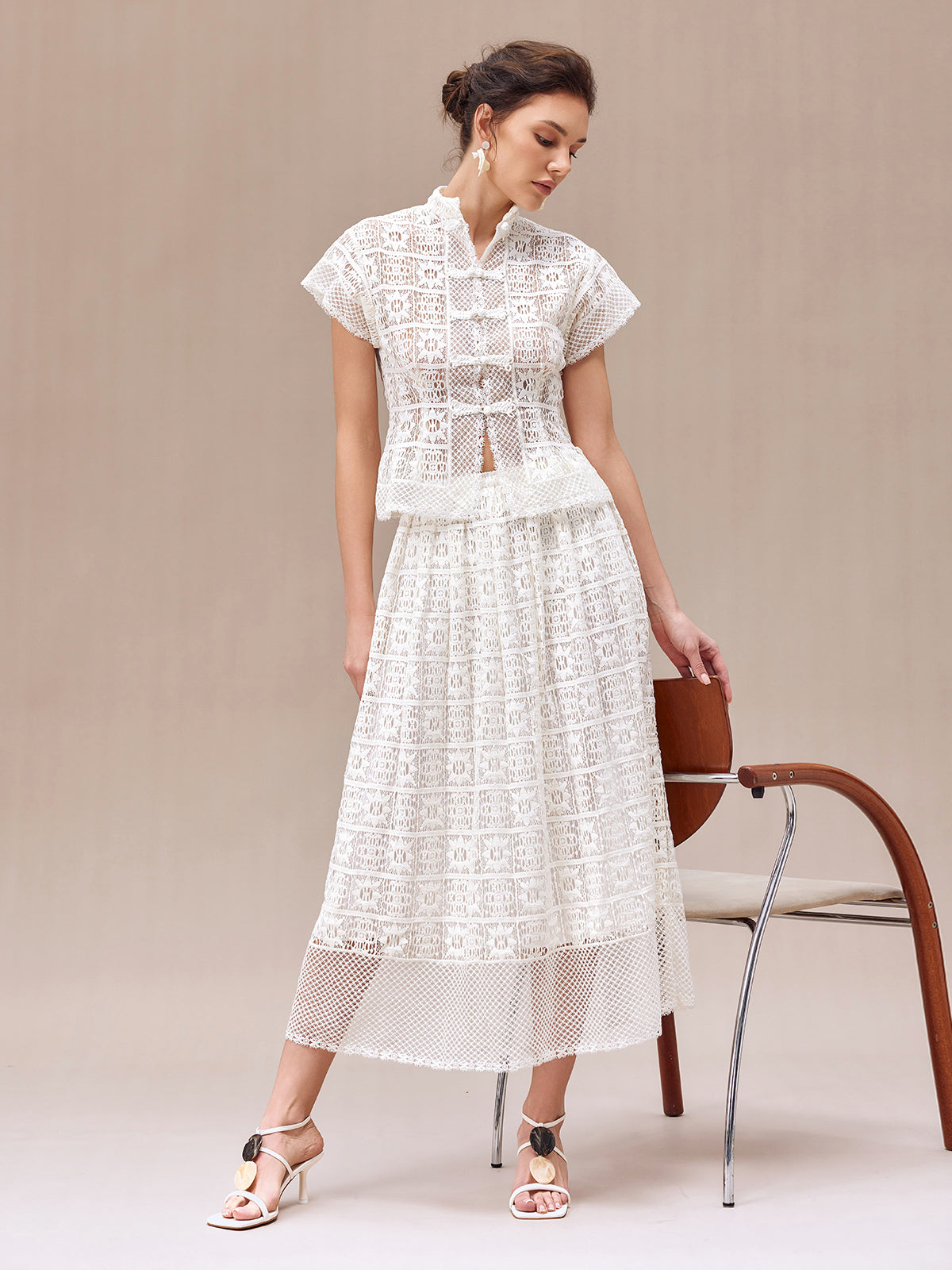Guipure Lace Half Skirt