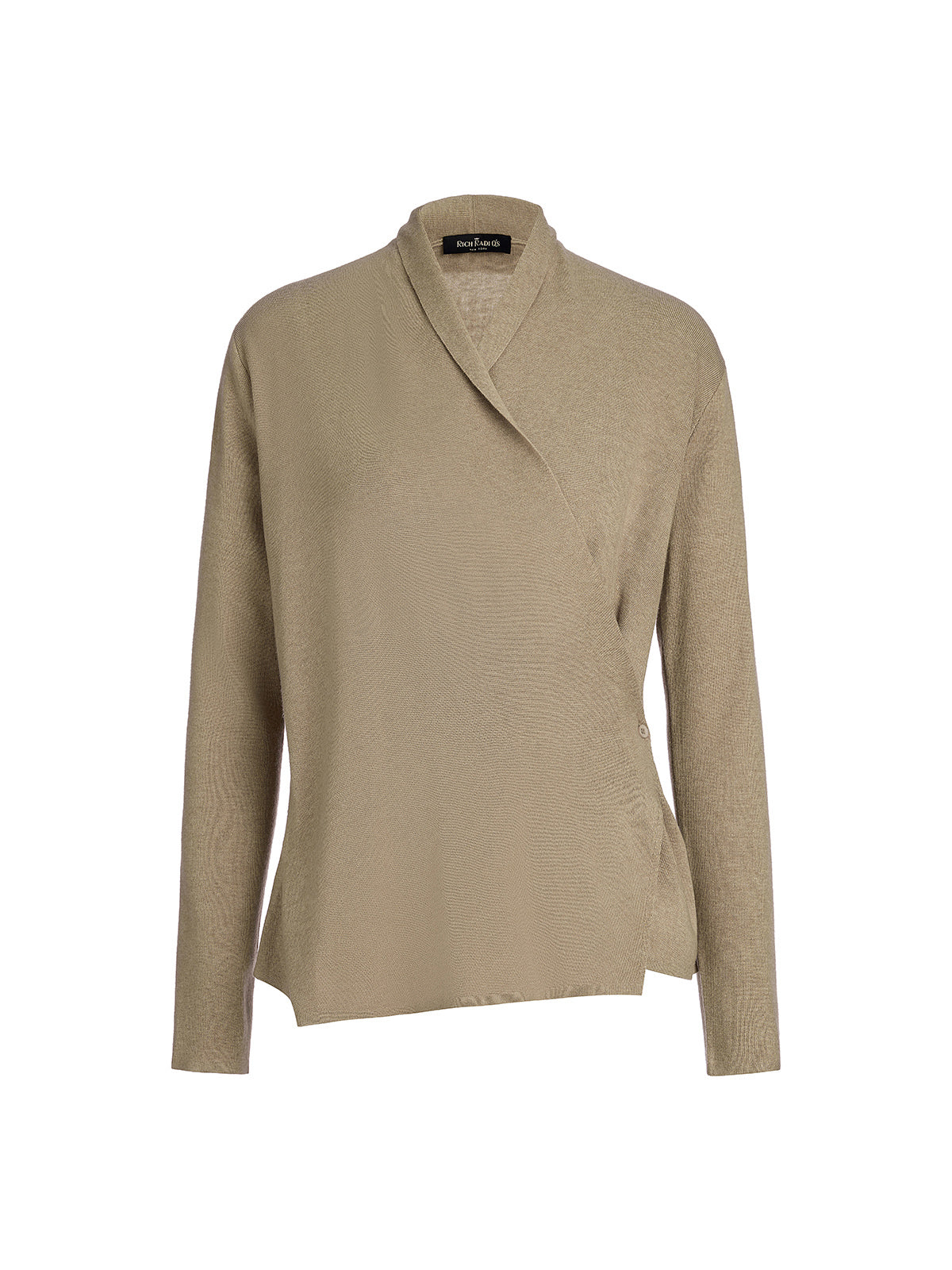 Final Sale | Premium Cashmere Cross-Neck Wrap Top