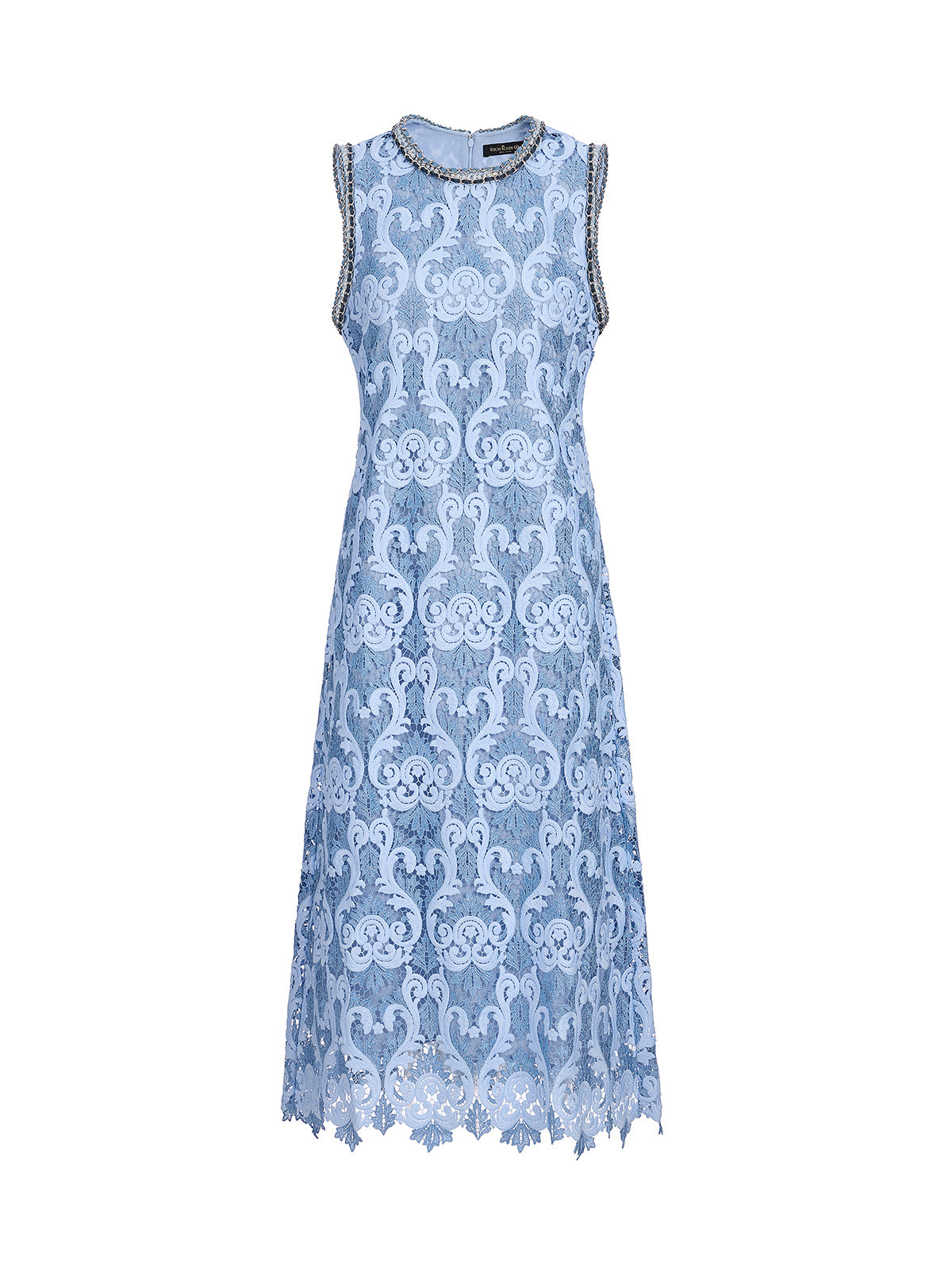 Final Sale | Baroque Two-Tone Lace Dress