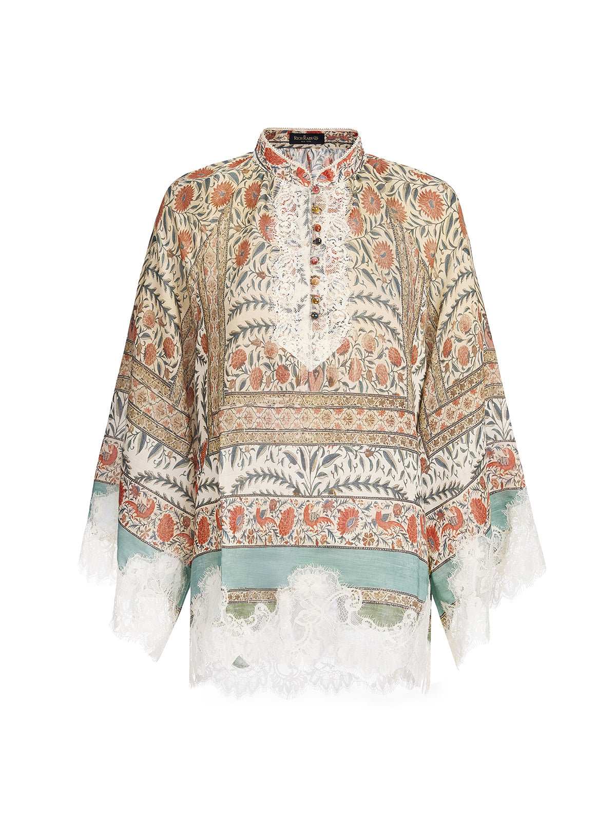 Botanical Lace Panel Resort Top