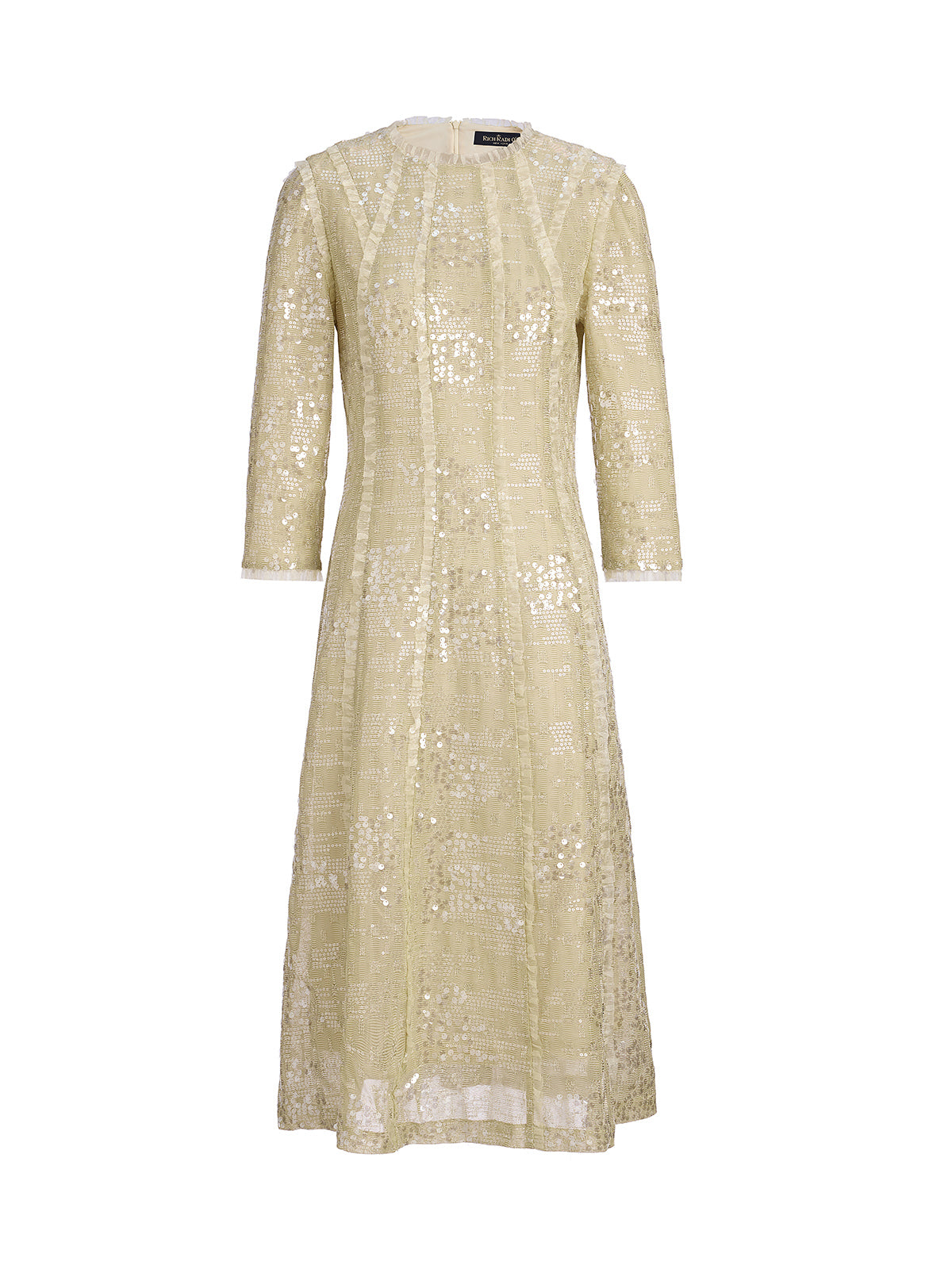 Sequin-Embellished Ruffle-Trimmed Dress