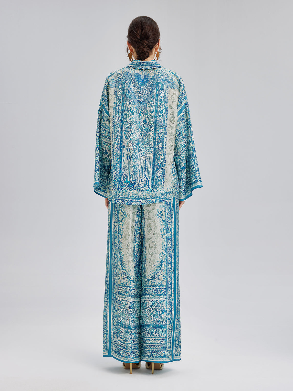 Baroque Printed Silk Lounge Set