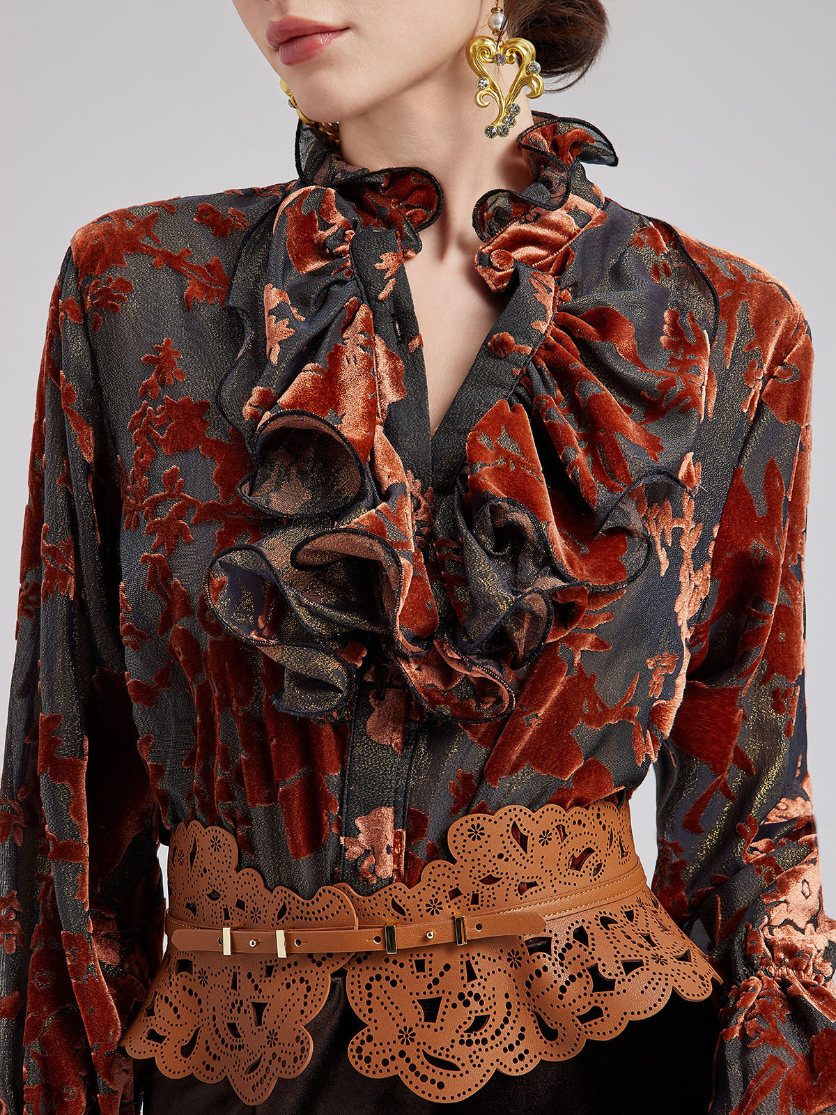 Bohemian Hollow Carved Leather Belt
