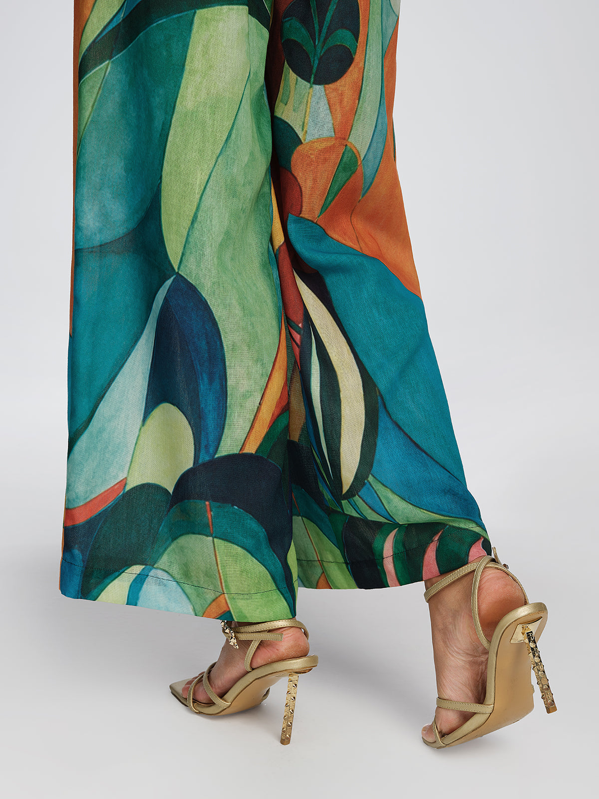 Beaded Tropical Abstract Print Set