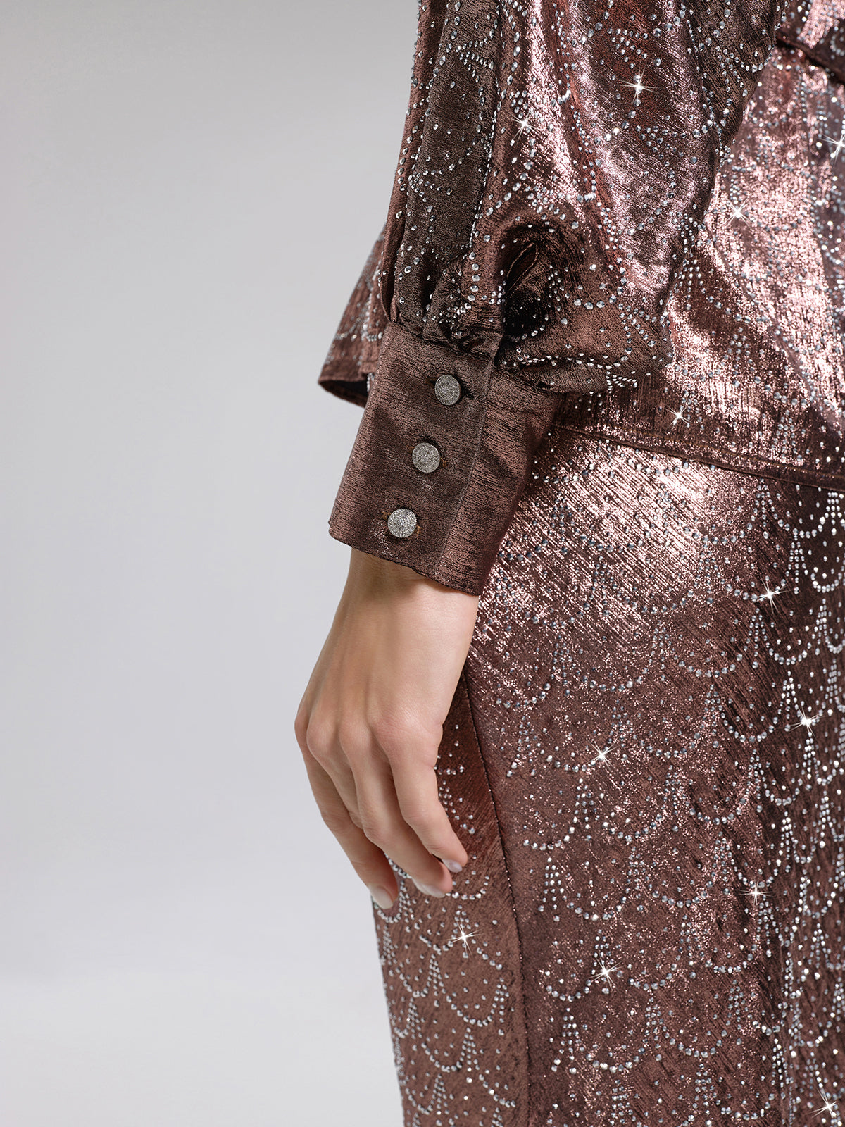 Off-Shoulder Rhinestone Top