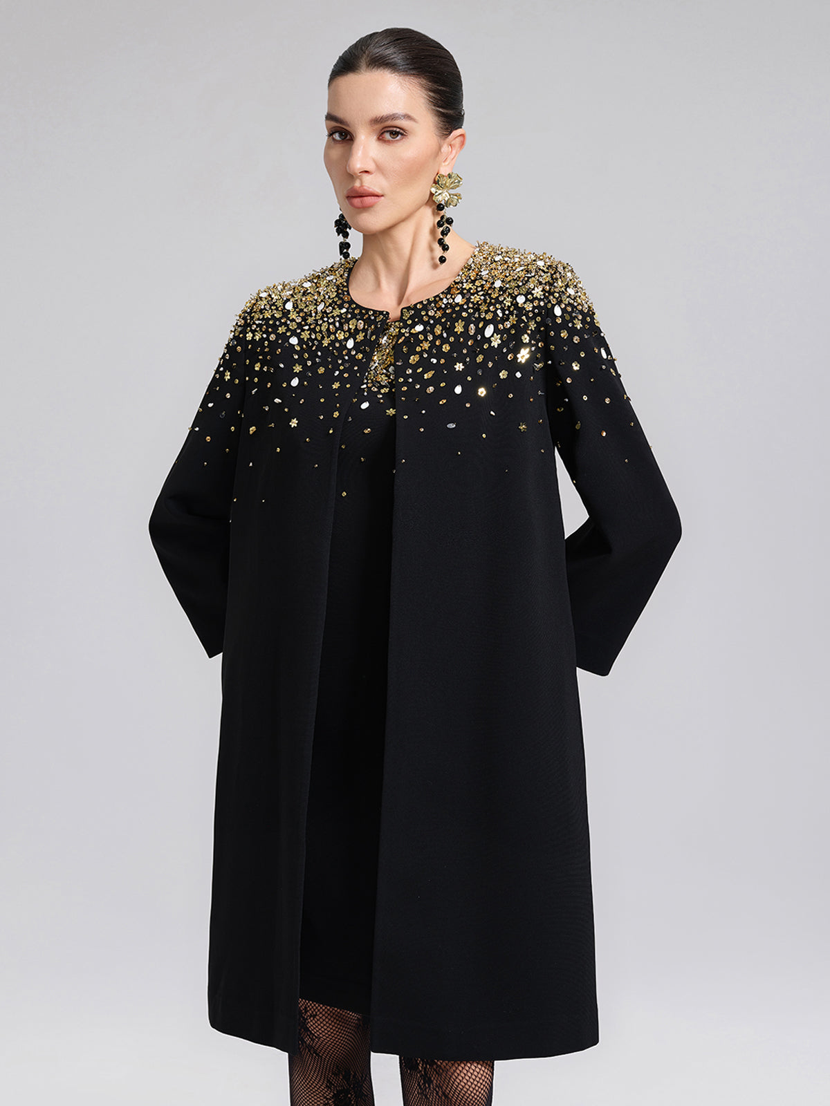 Gold Gradient Hand-Beaded Jacket