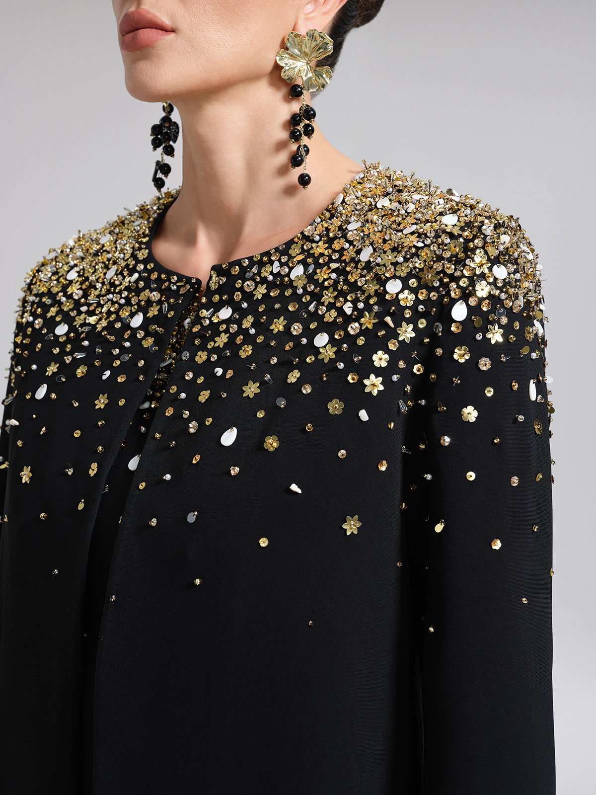 Gold Gradient Hand-Beaded Jacket