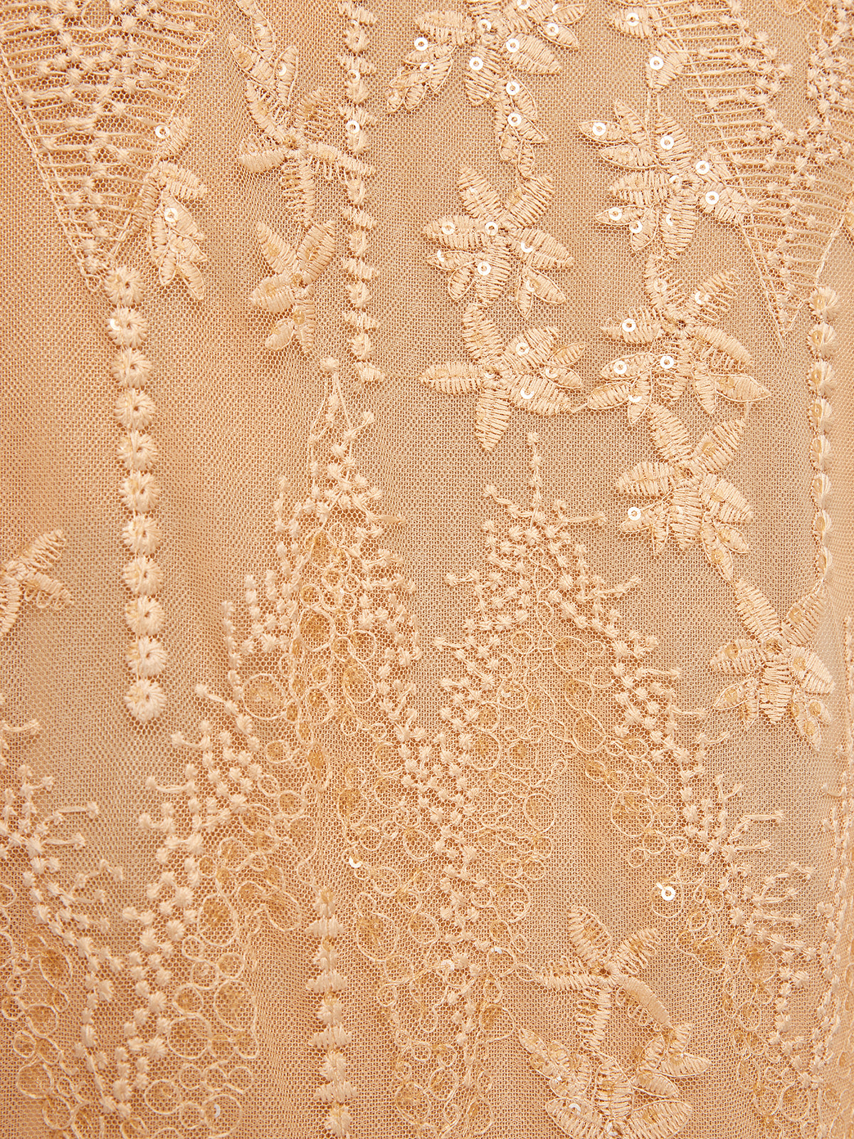 Beaded Lace Ruffled-Collar Blouse