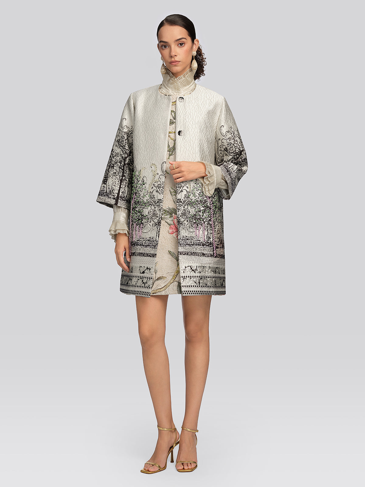 Textured Jacquard Beaded Jacket