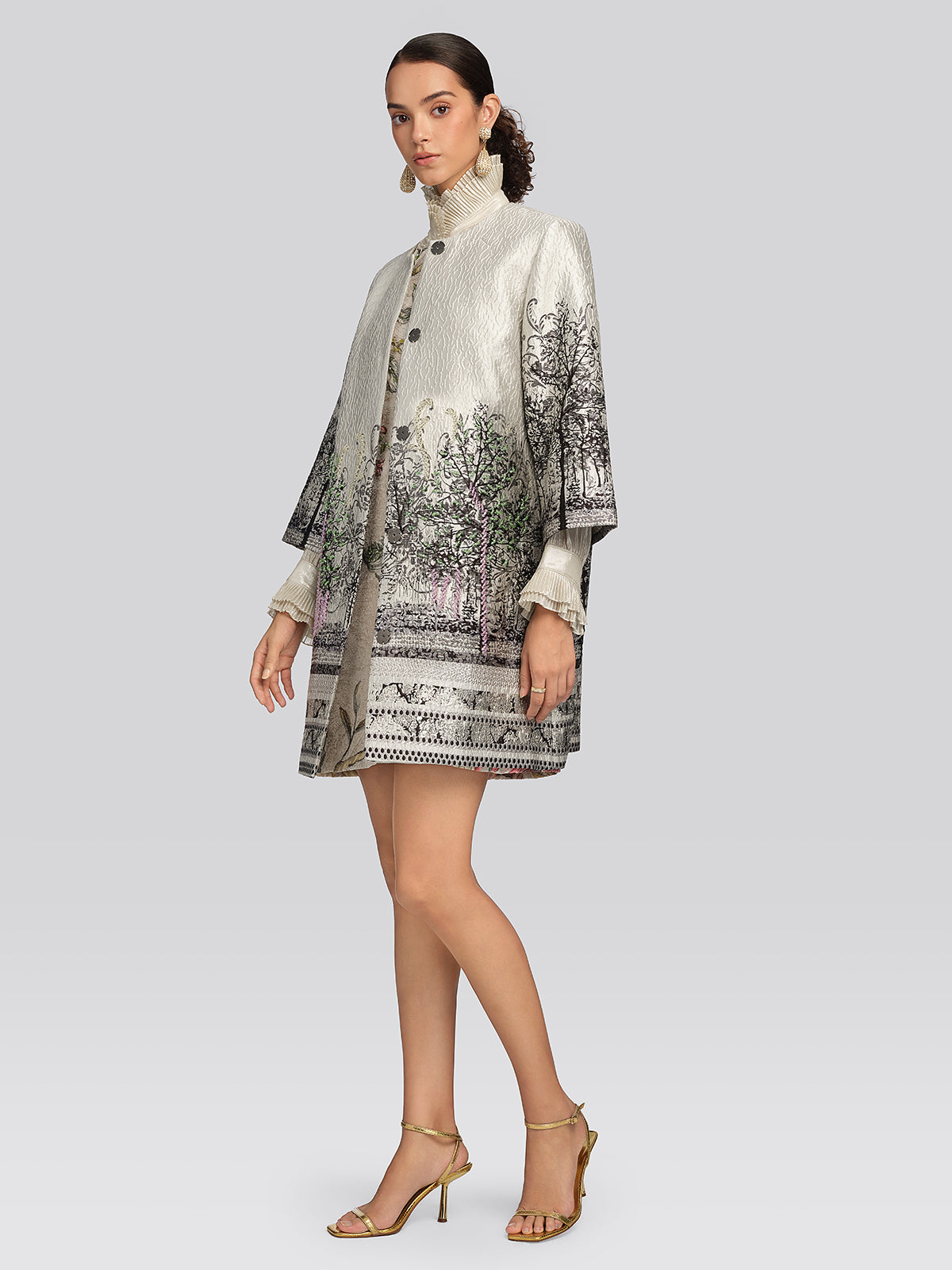 Textured Jacquard Beaded Jacket
