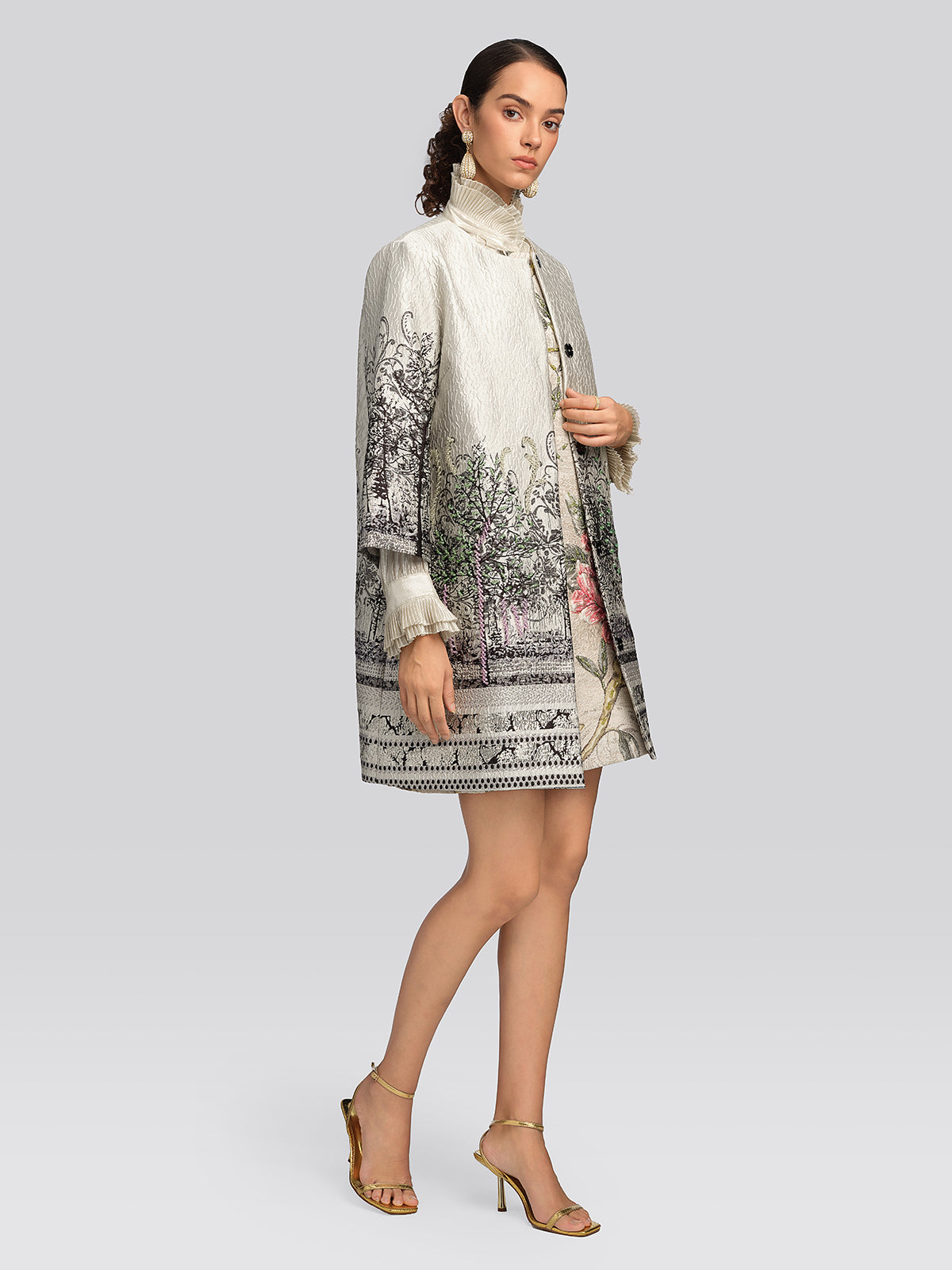 Textured Jacquard Beaded Jacket