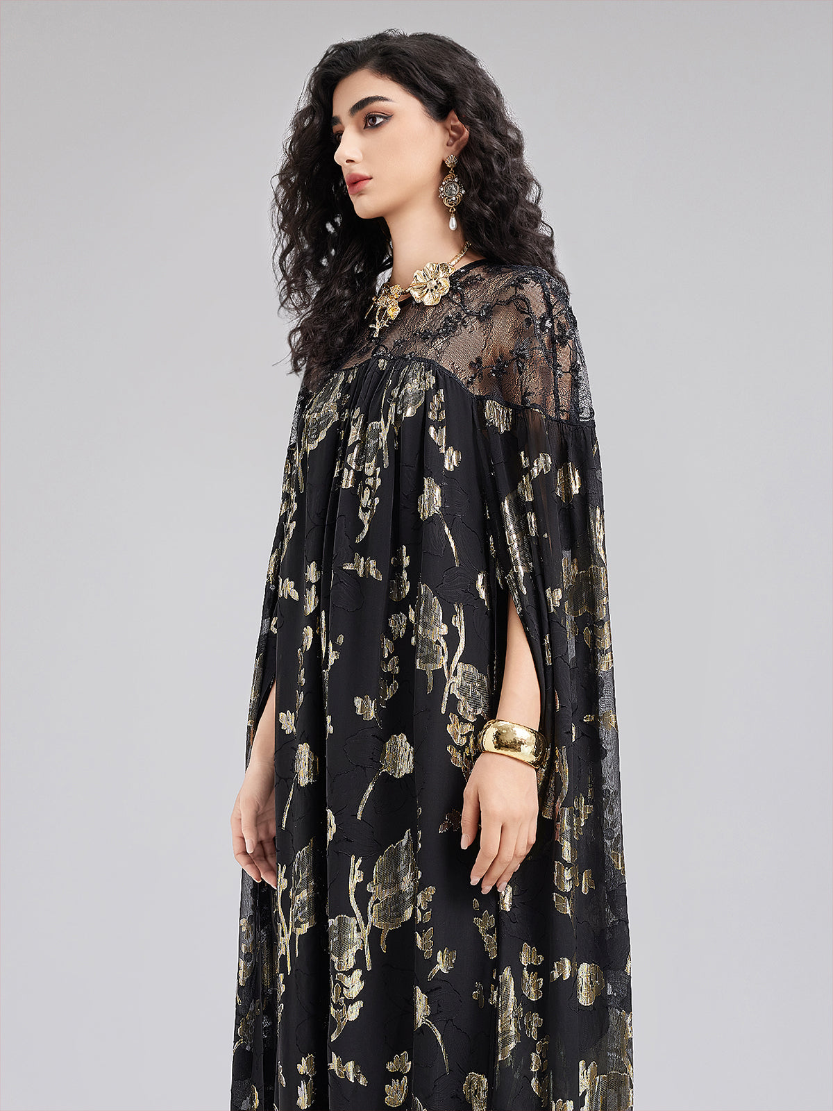 Limited Edition Silk Jacquard Gown