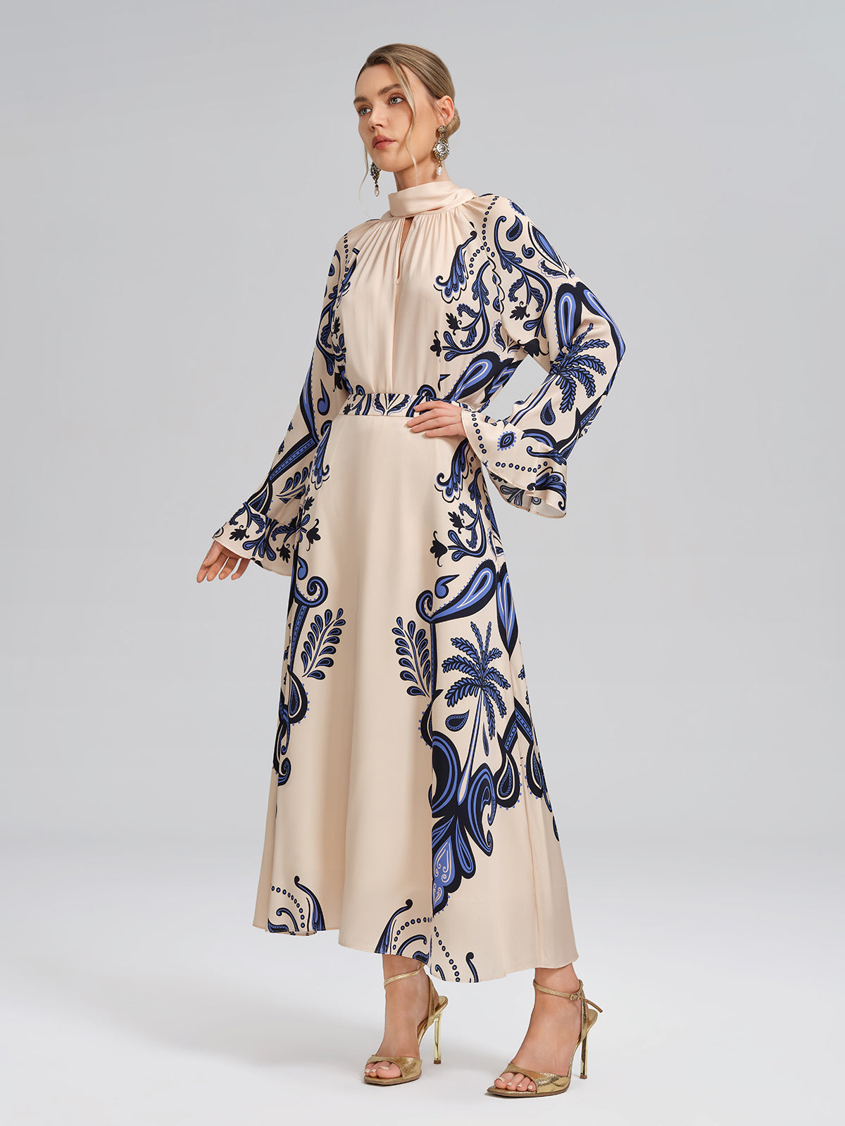 Stretch Silk Printed Substantial Blouse