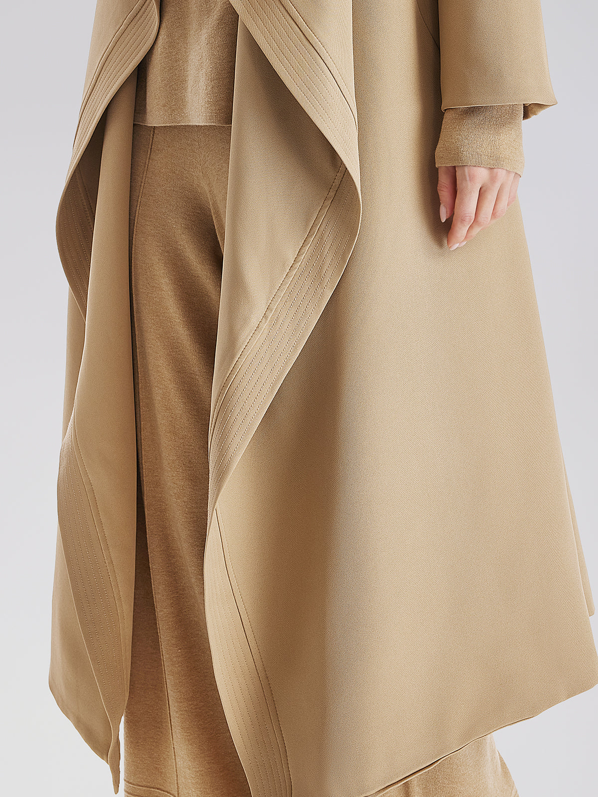 Final Sale | Oversized Collar Quilted Trench Coat