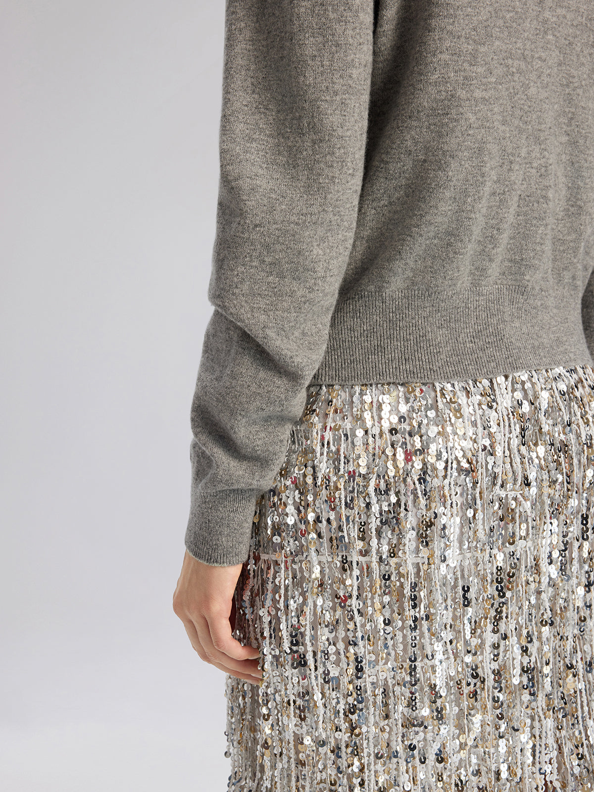 Wool Knit Beaded Cardigan (100% Wool)