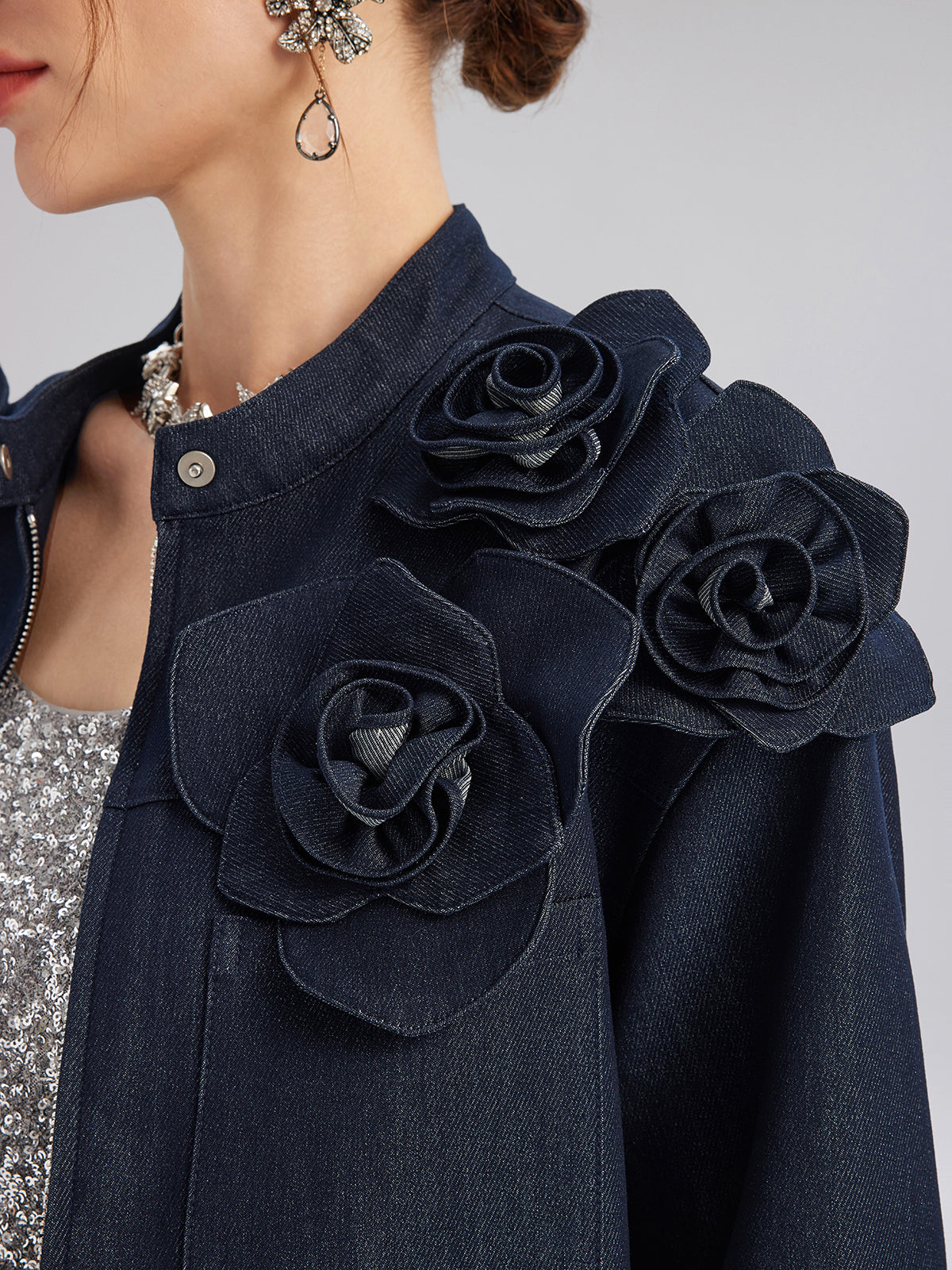 Handcrafted 3D Floral Jacket