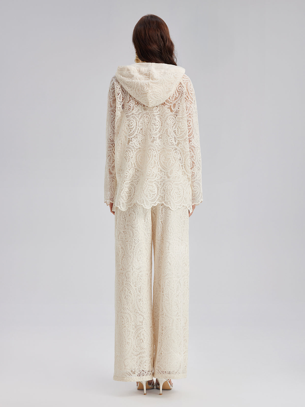 Lace Hooded Elegant Jacket