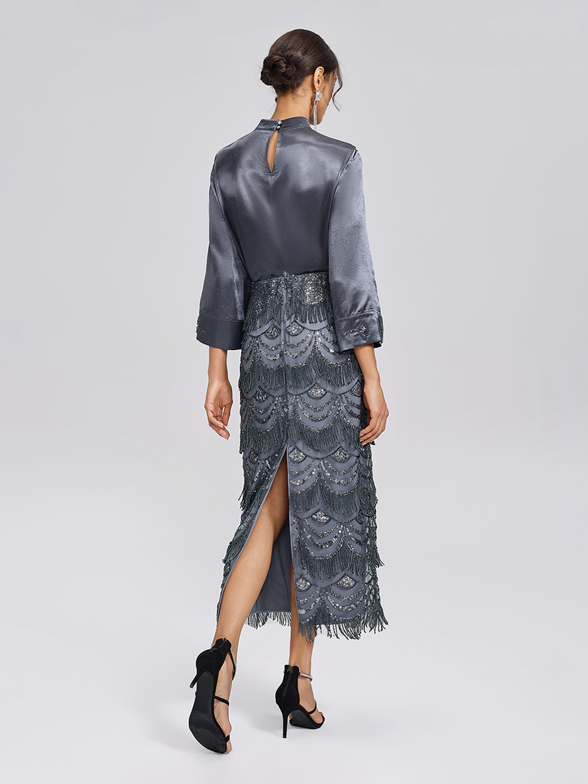 Beaded Sequin Mermaid Evening Skirt