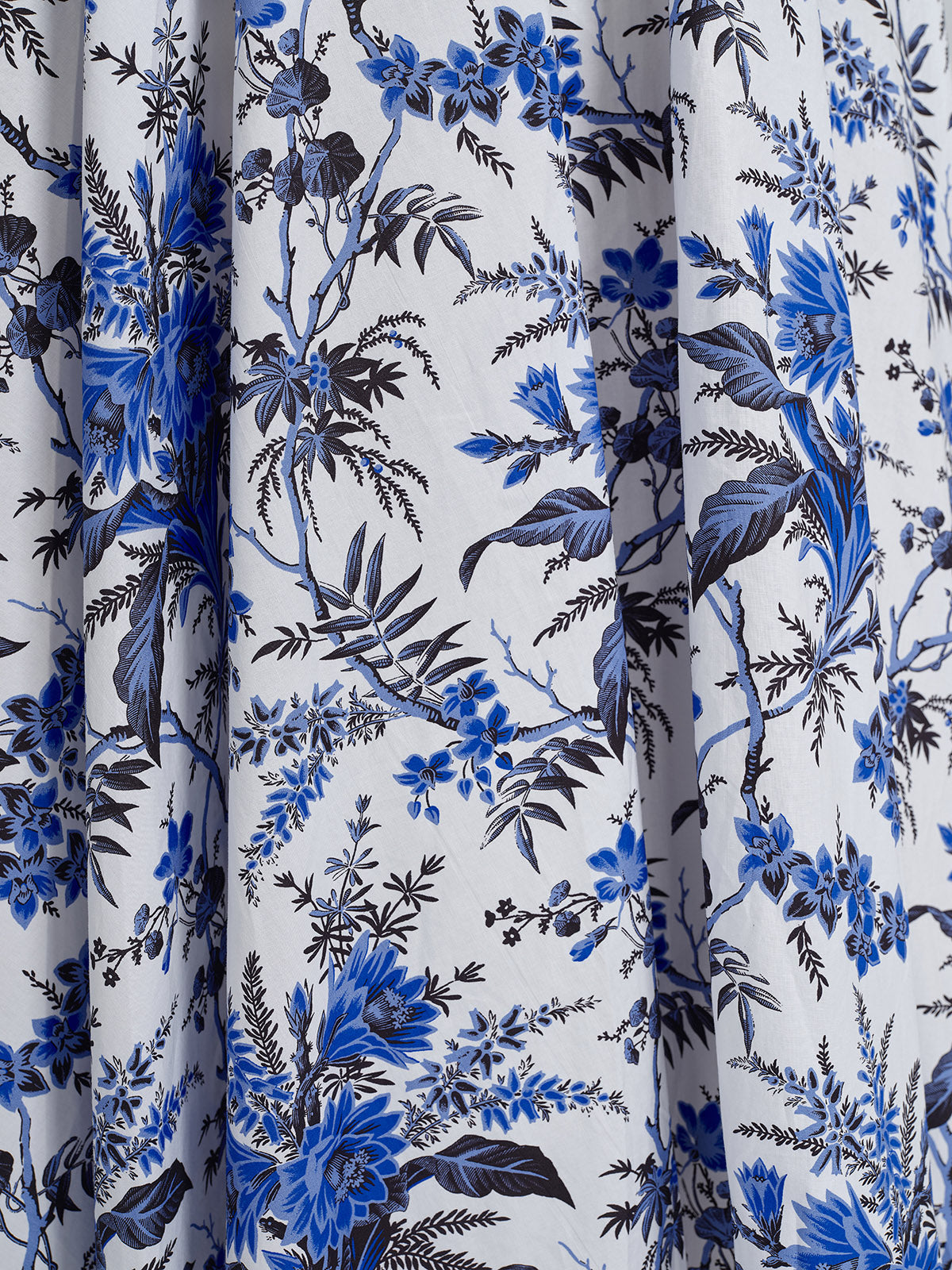 100% Cotton Collared High-Waisted Print Dress