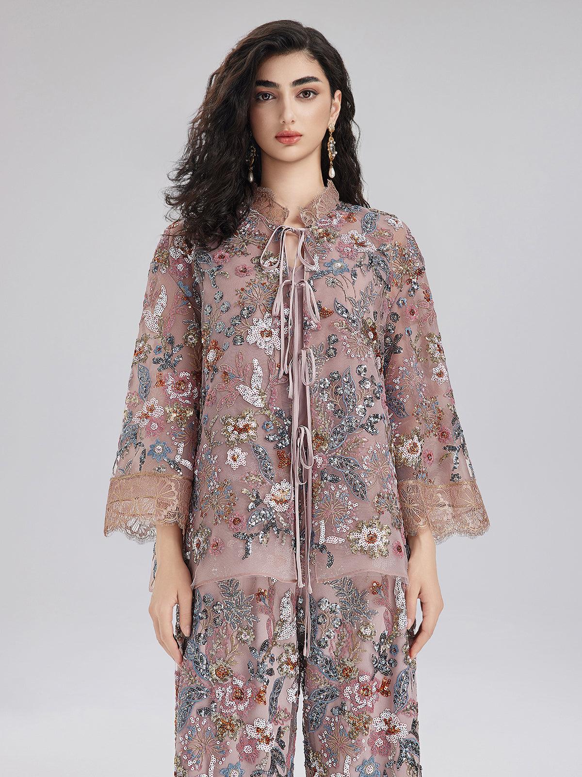 Multicolor Sequin Embroidered Blouse