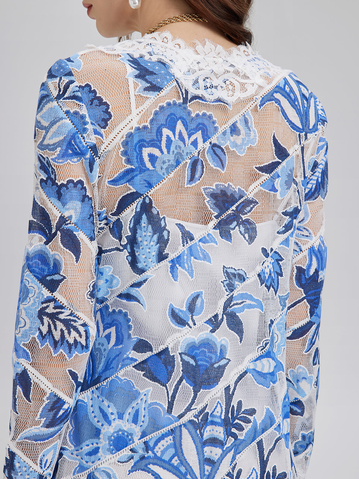 Lace Jacquard Panel Dress