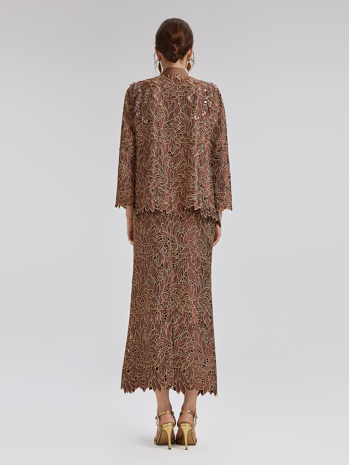 Water-Soluble Embroidery Beaded Appliqué Jacket