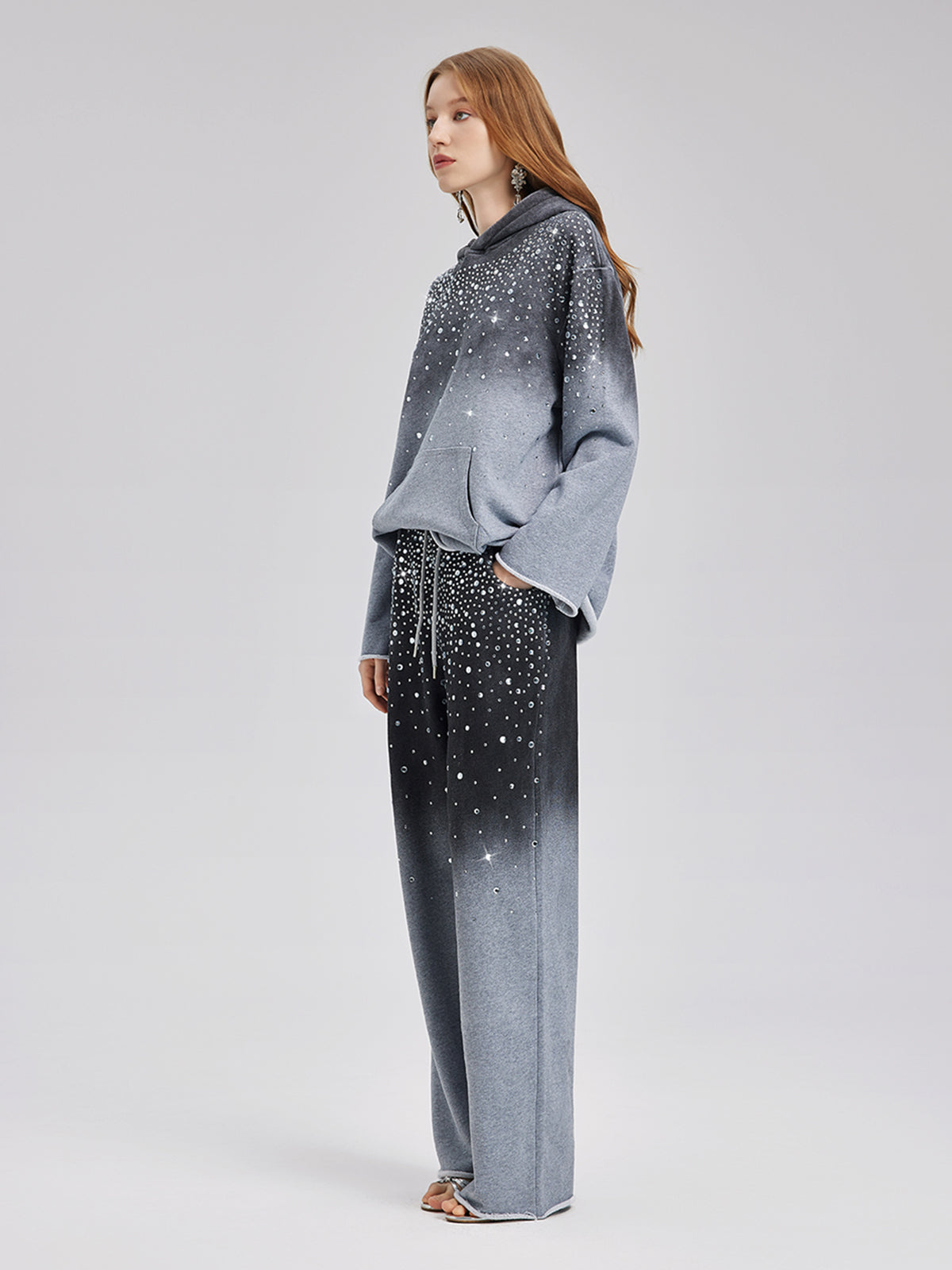 Final Sale | Gradient Starry Beaded Hoodie