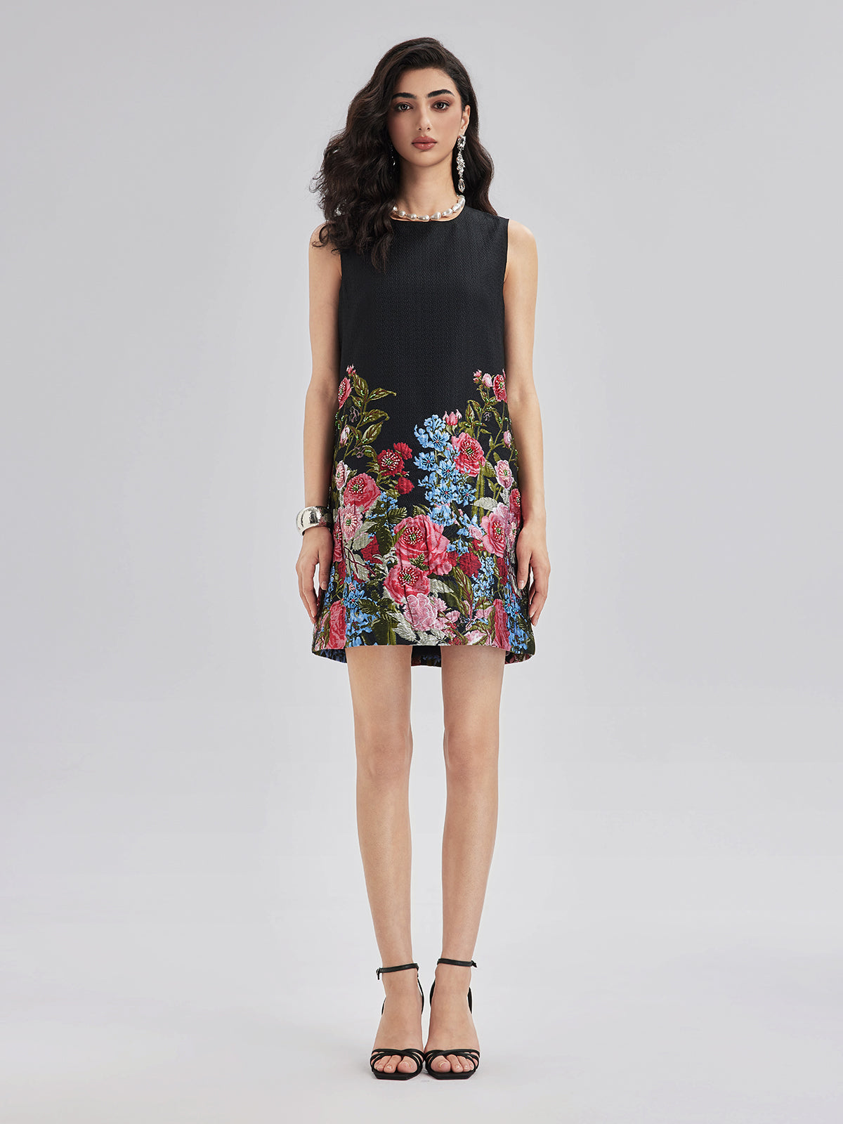 Limited Handcrafted 3D Beaded Floral Dress