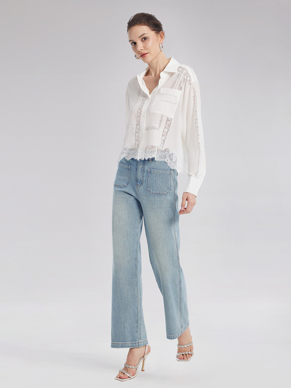 Breathable Straight Leg Denim Jeans