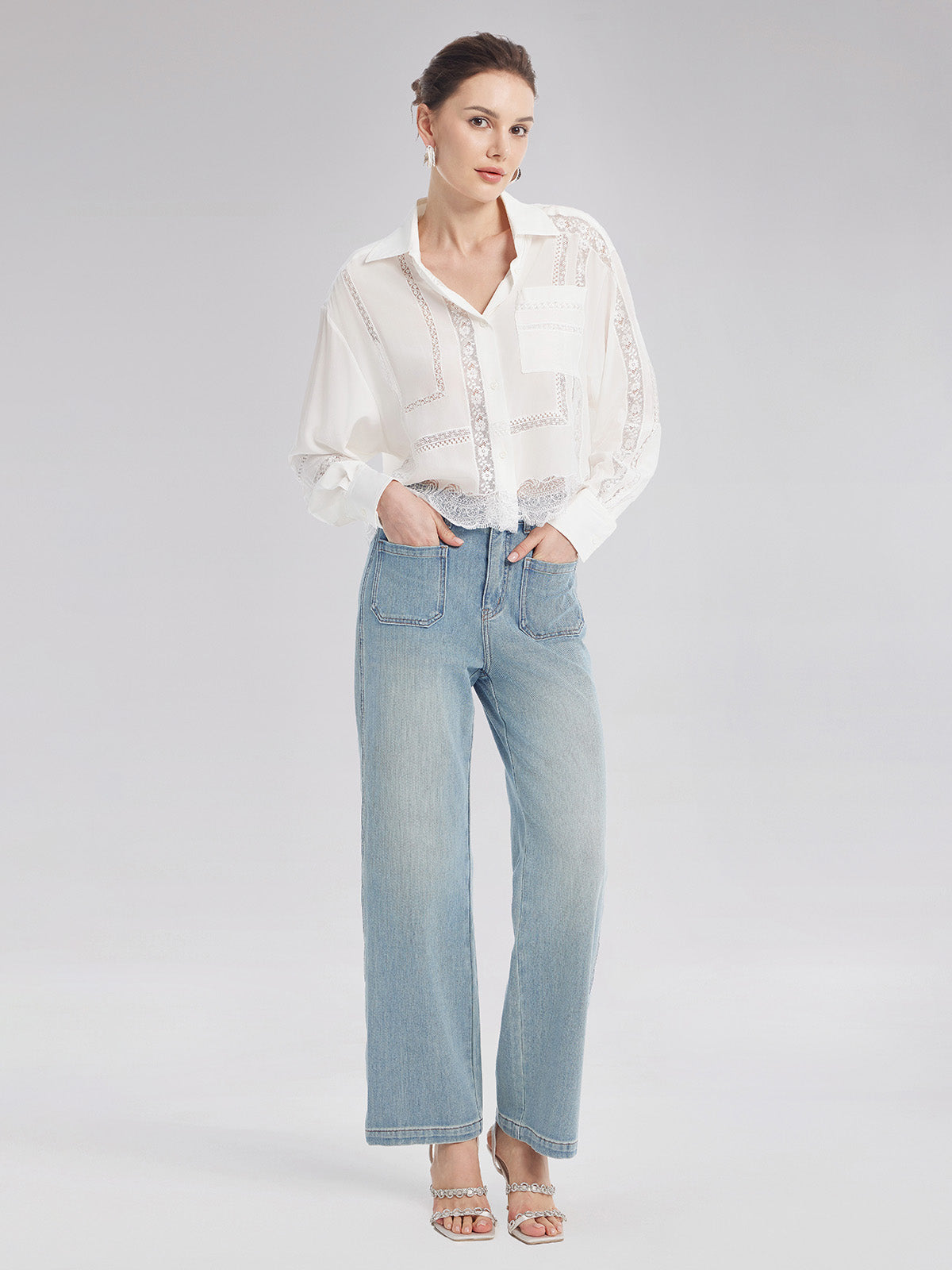 Breathable Straight Leg Denim Jeans