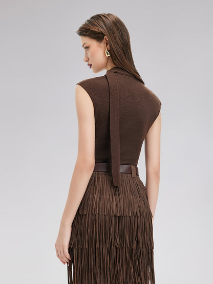 Artistic Ribbon Knit Top