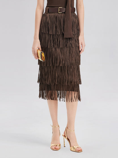 Western Knight Fringe Skirt - Star Queen
