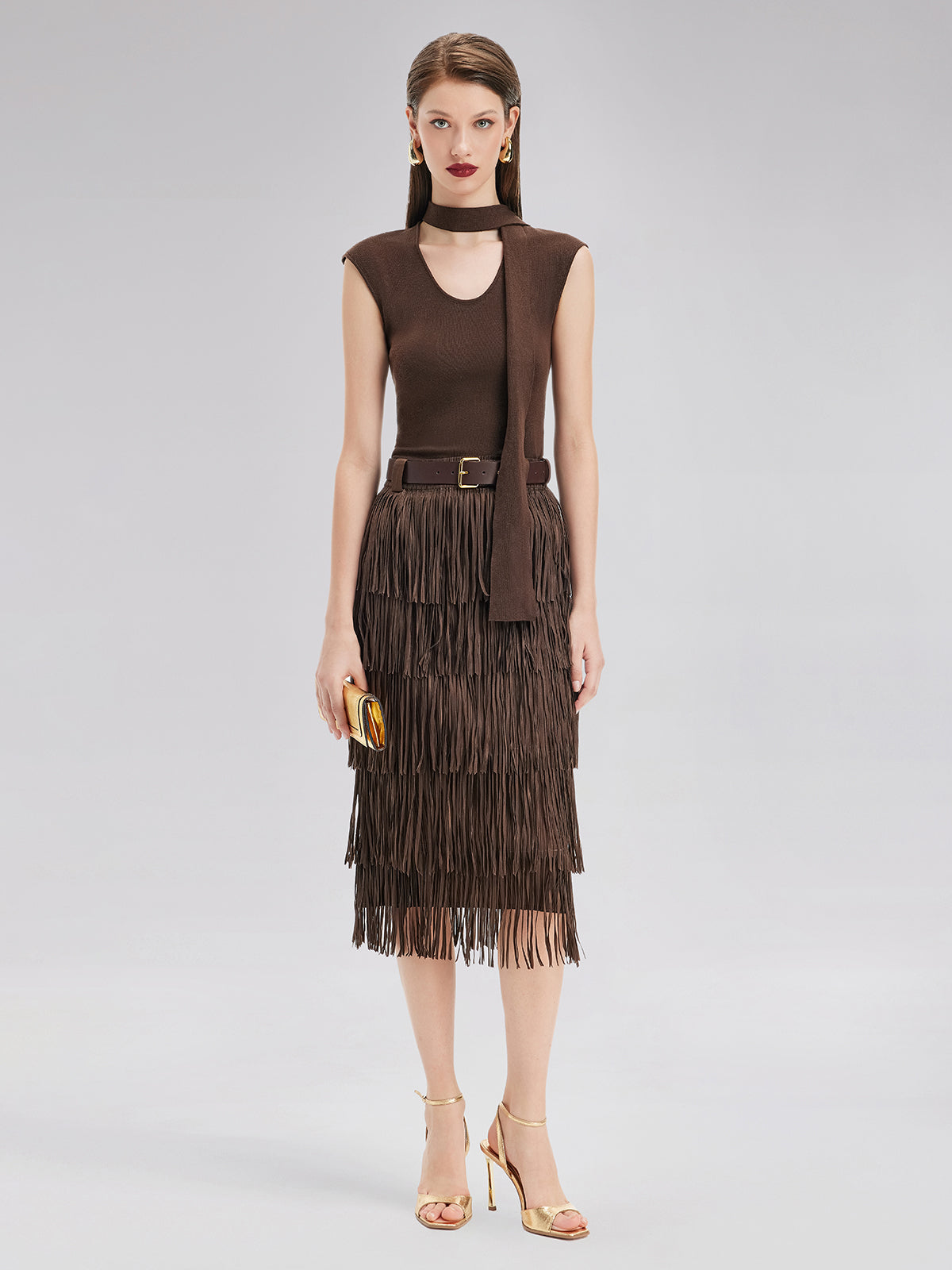 Western Knight Fringe Skirt - Star Queen