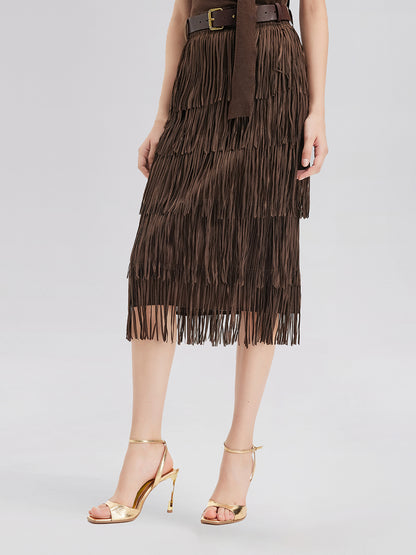 Western Knight Fringe Skirt - Star Queen