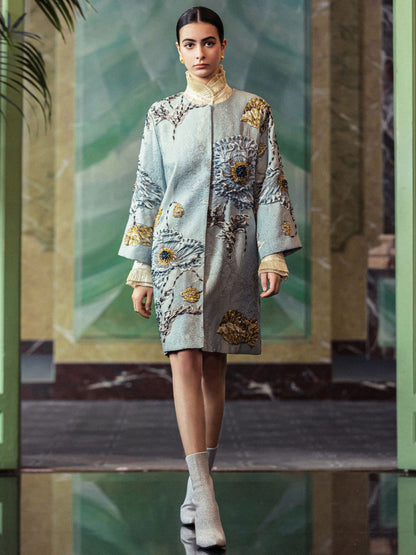 Handcrafted 3D Floral Beaded Jacket