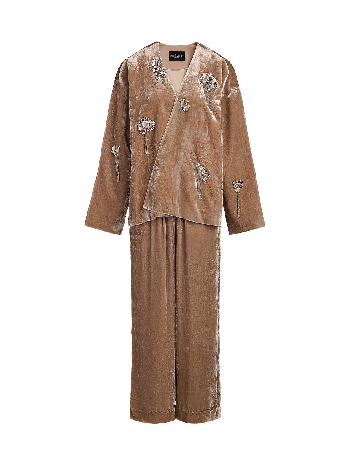 Final Sale | Silk Velvet Tassel Beaded Set