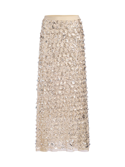 Layered Sequin Mermaid Elastic Waist Skirt