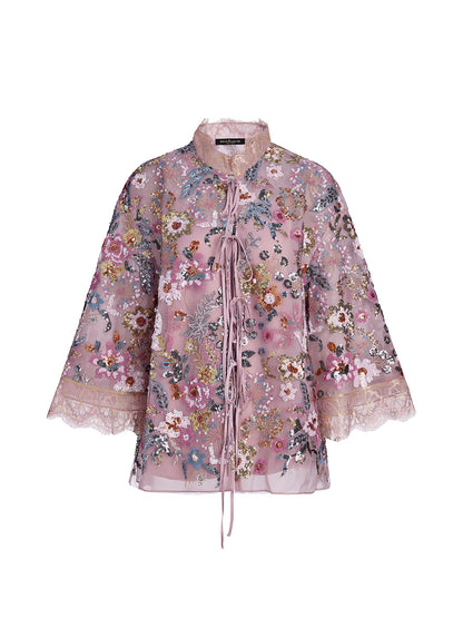Multicolor Sequin Embroidered Blouse