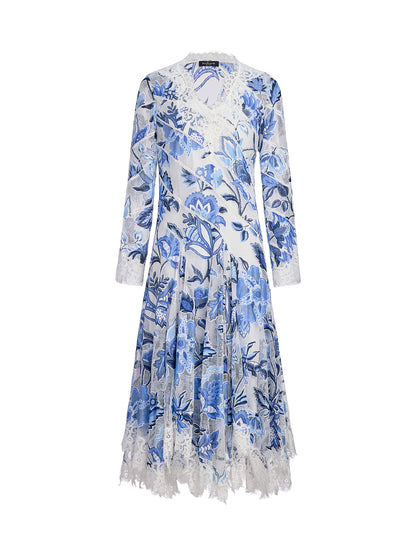 Lace Jacquard Panel Dress