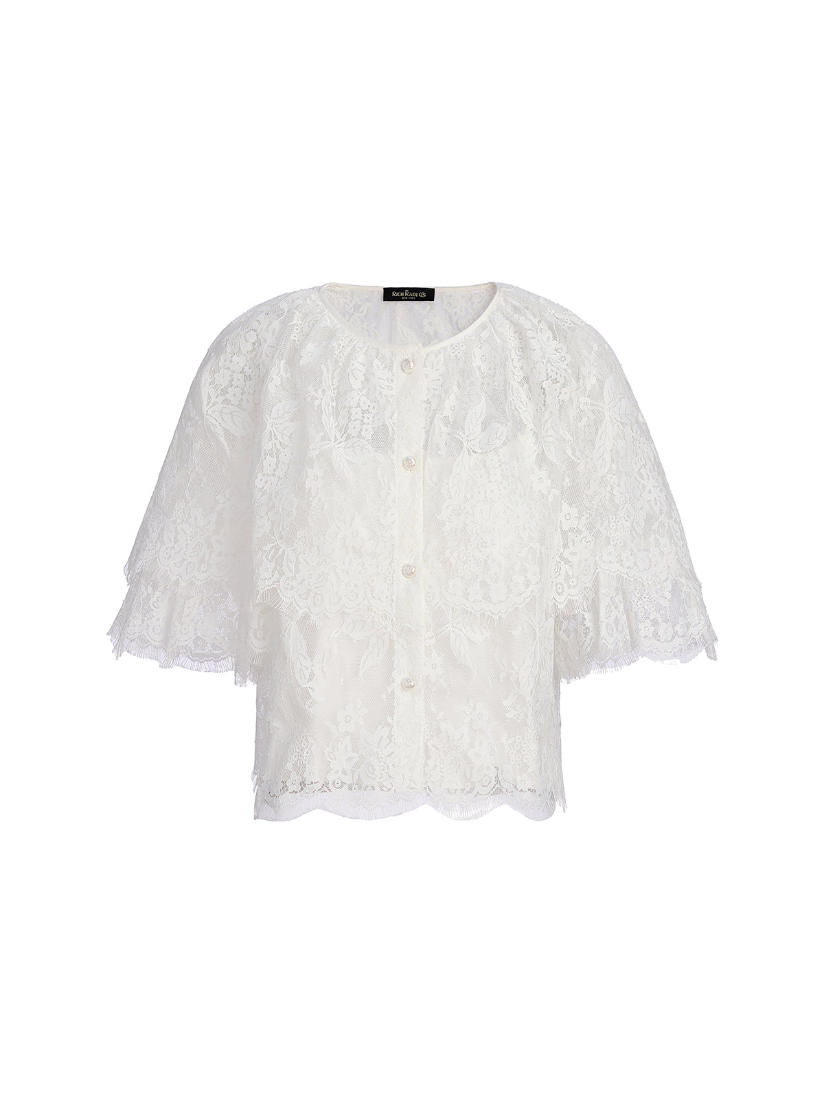 Lace Bow Tie French Style Blouse(Camisole Included)