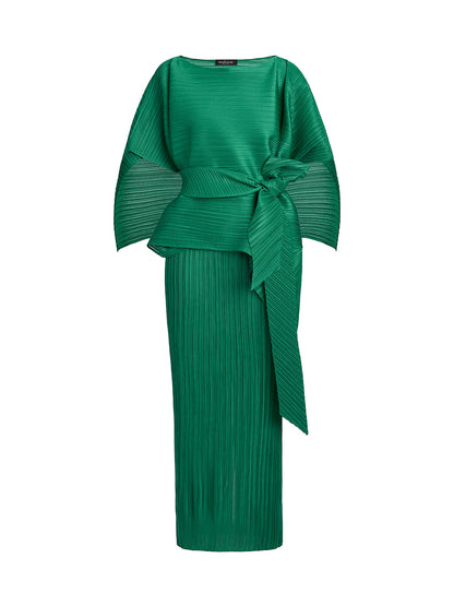 High-End Pleated Dress Set
