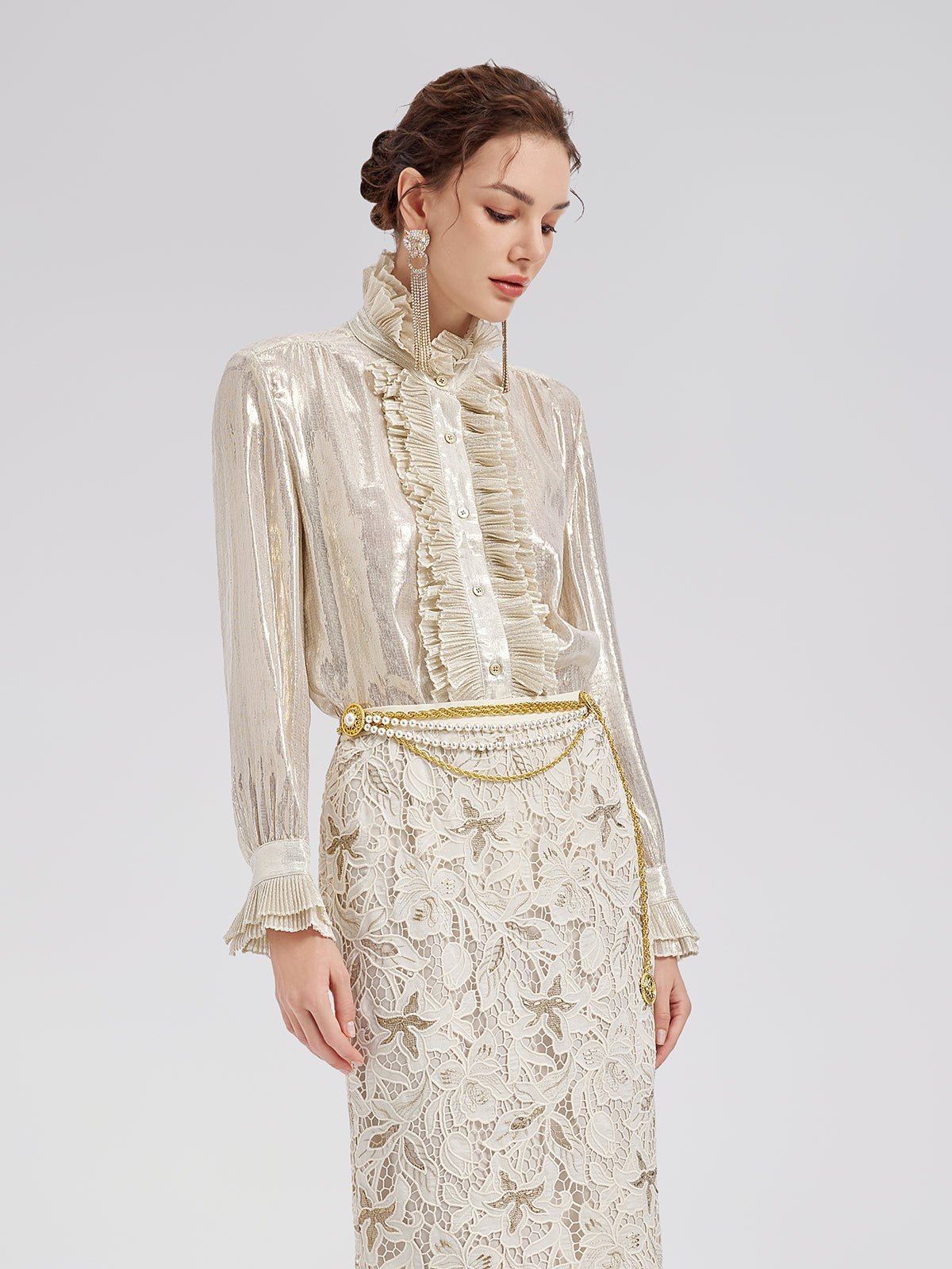 Embroidered Lace Mermaid Skirt