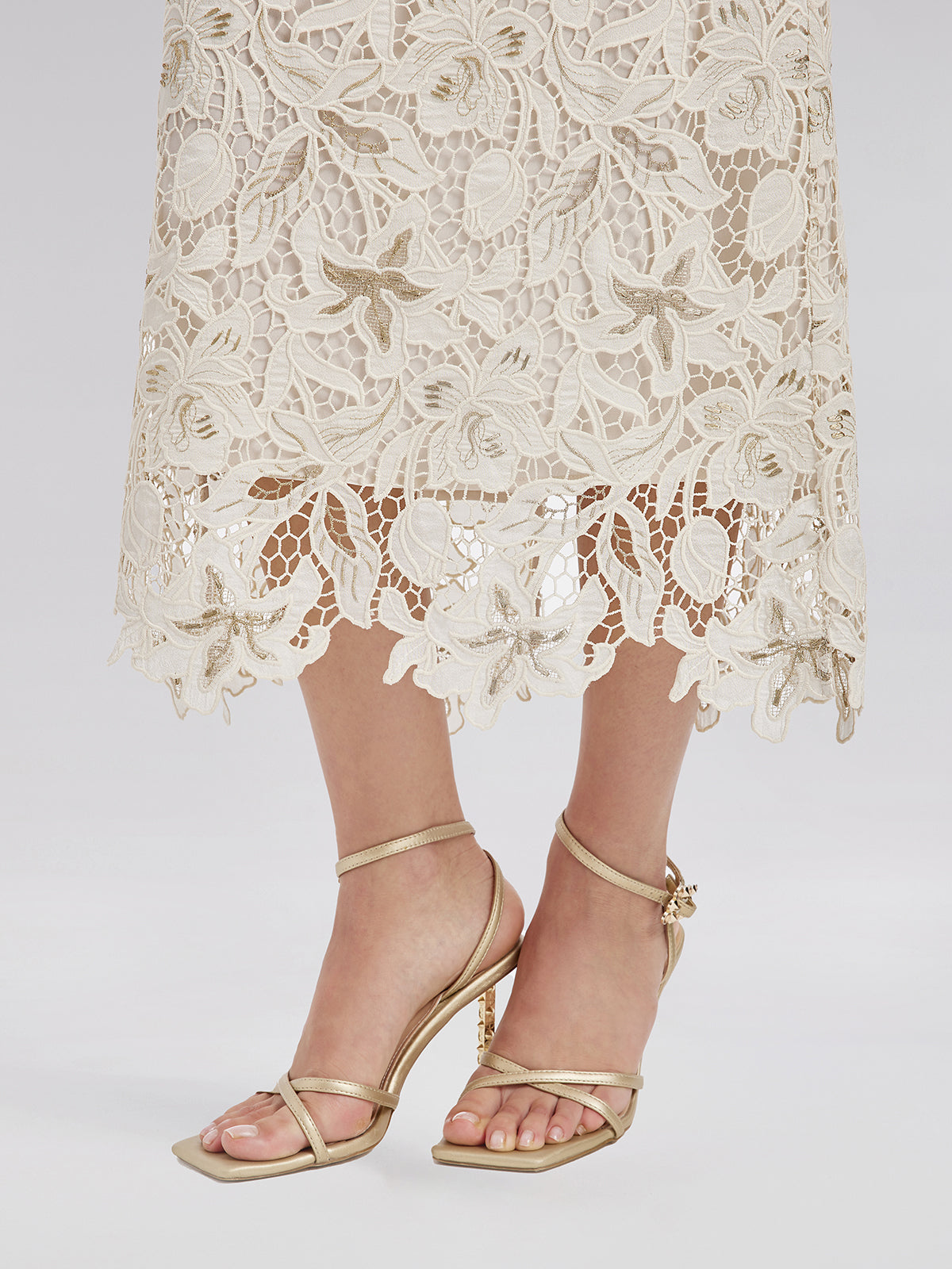 Embroidered Lace Mermaid Skirt
