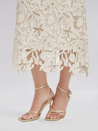 Embroidered Lace Mermaid Skirt