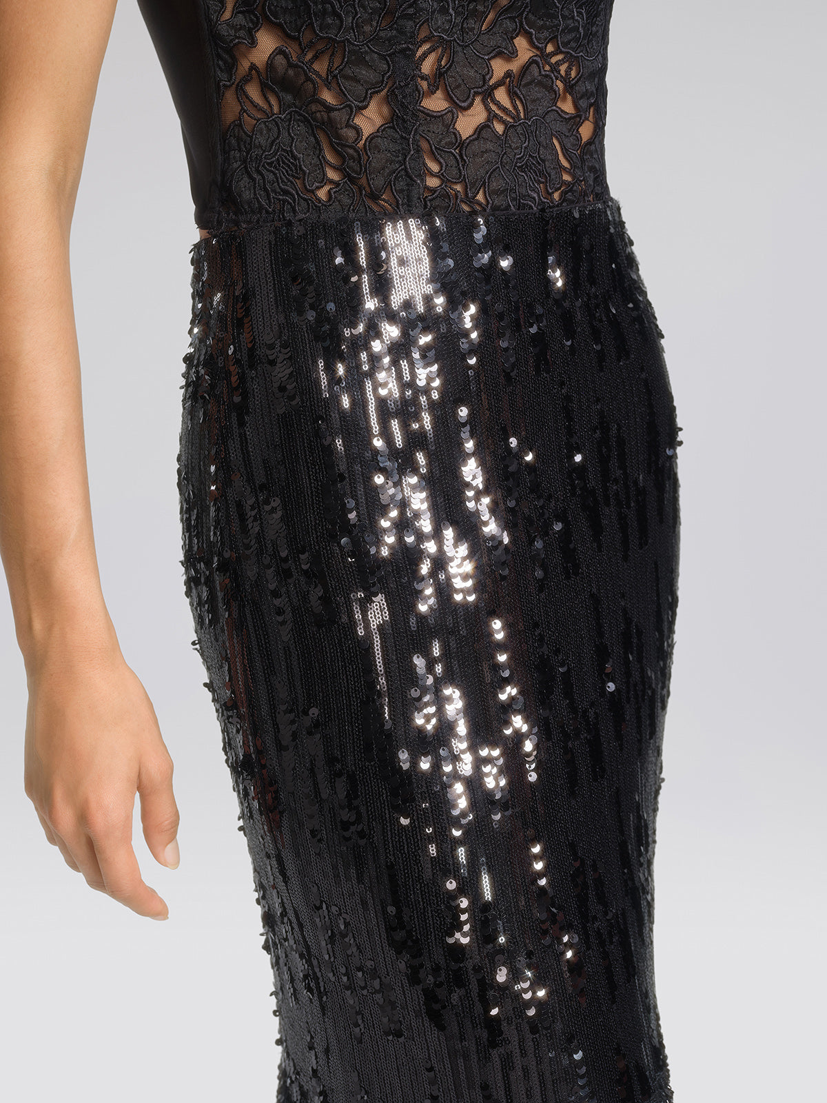 Sequin Beaded Fringe Mermaid Skirt