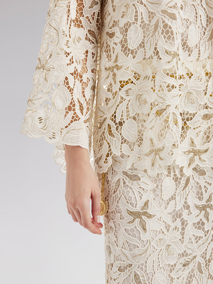 Textured Lace Beaded Top