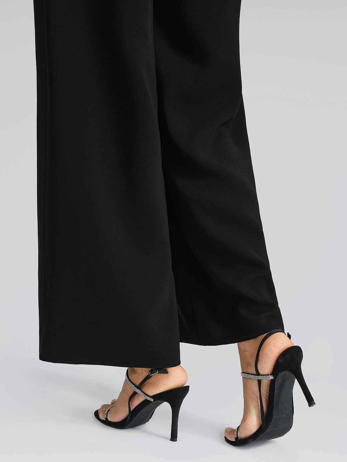Beaded Gradient Rhinestone High-Waisted Pants