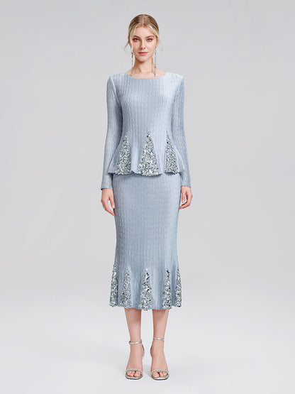 Pleated Sequin Mermaid Set