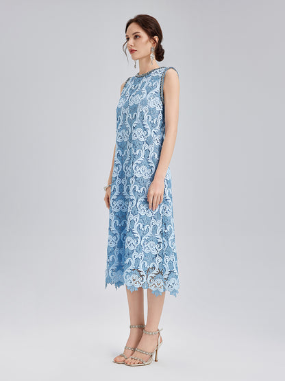 Baroque Two-Tone Lace Dress