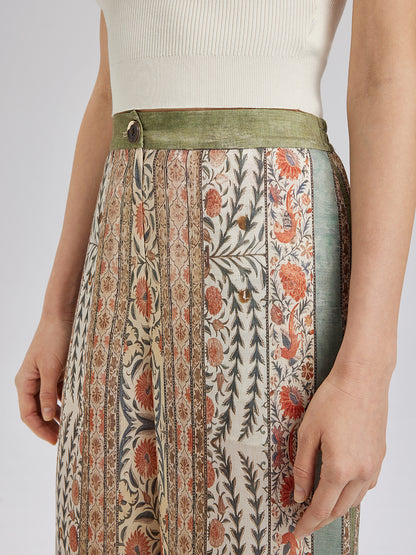Botanical Lace Trim Resort Pants